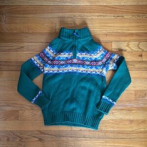 Cozy Green Fair Isle Sweater